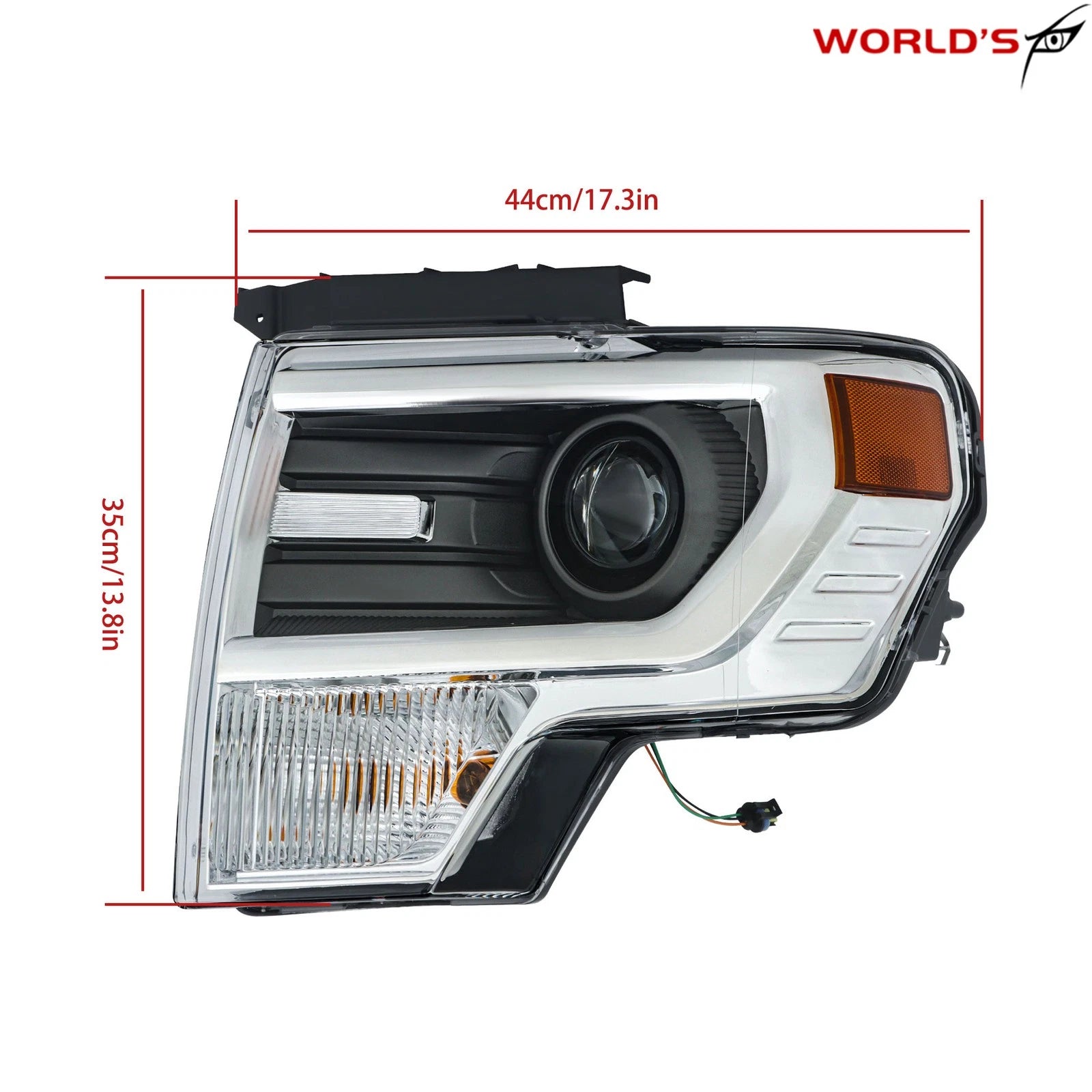 Set of 2 HID Projector Headlights for Ford F150 (2013–2014) Chrome