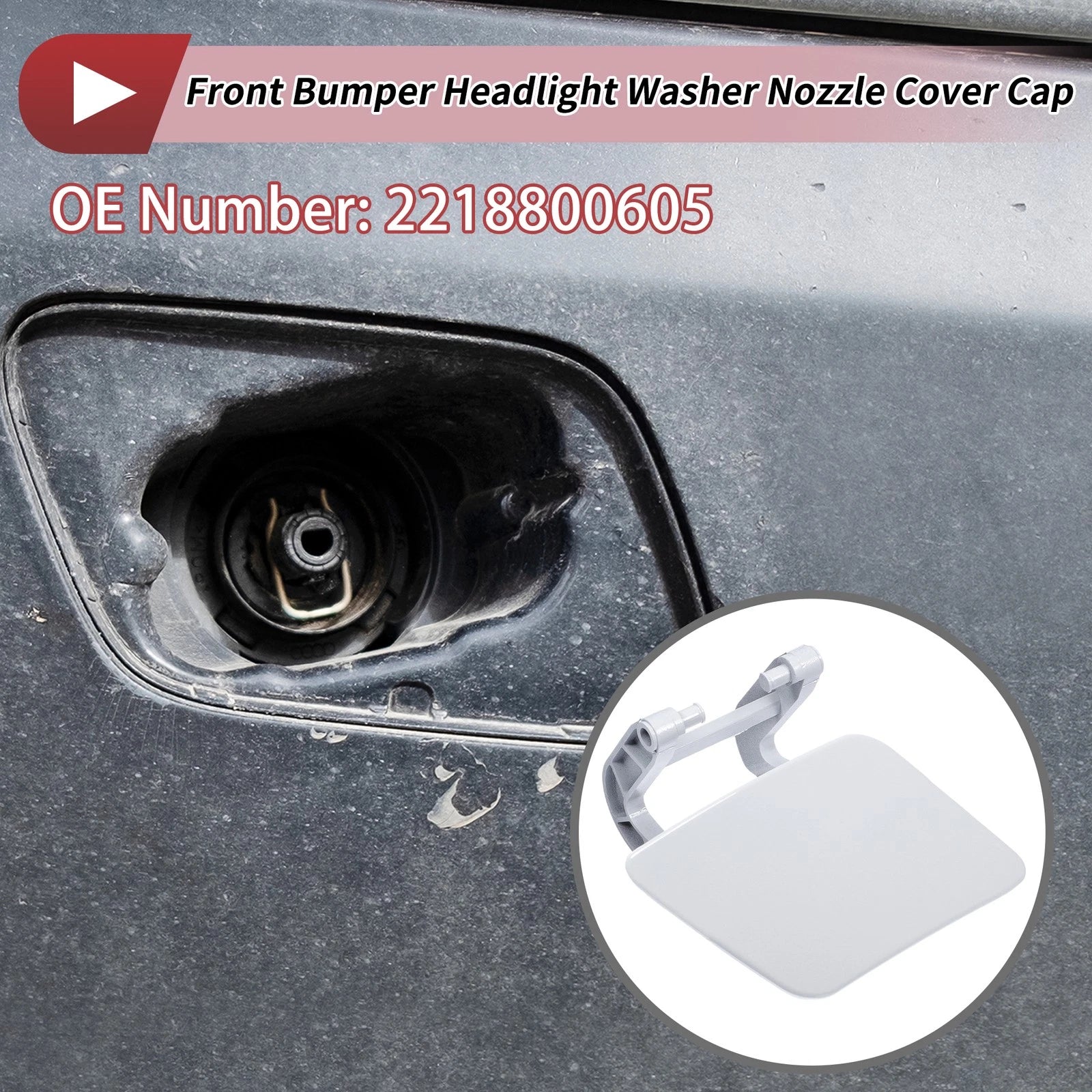 Bumper Headlight Washer Nozzle Cover Cap for Mercedes-Benz S63 (2014–2020)