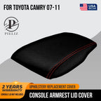Console Armrest Lid Cover for Toyota Camry (2007–2011) Red Stitch