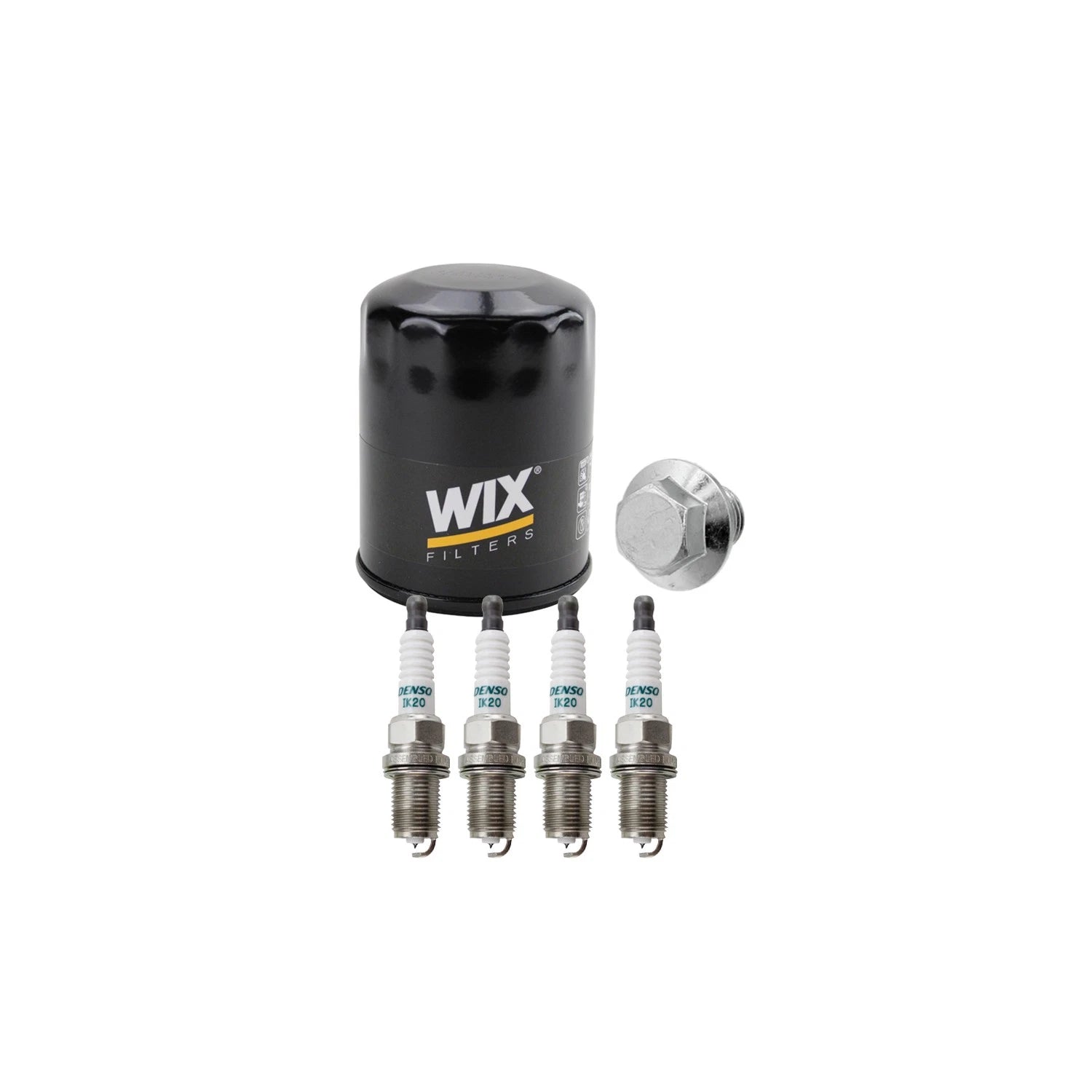 Set of 4 Iridium Power Spark Plugs & Wix Engine Oil Filter for Camry