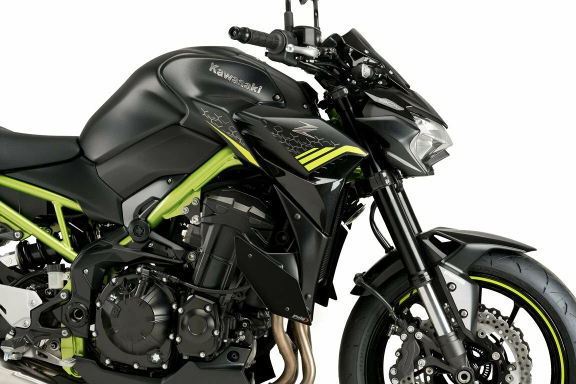 PUIG Downforce Side Spoilers Black for Kawasaki Z900 (2017–2022)