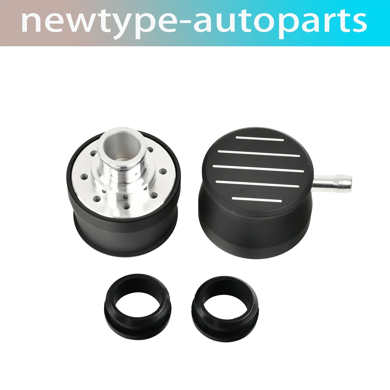 Aluminum Ball Milled Valve Cover Breather w/ Grommet for SBC BBC SBF BBF