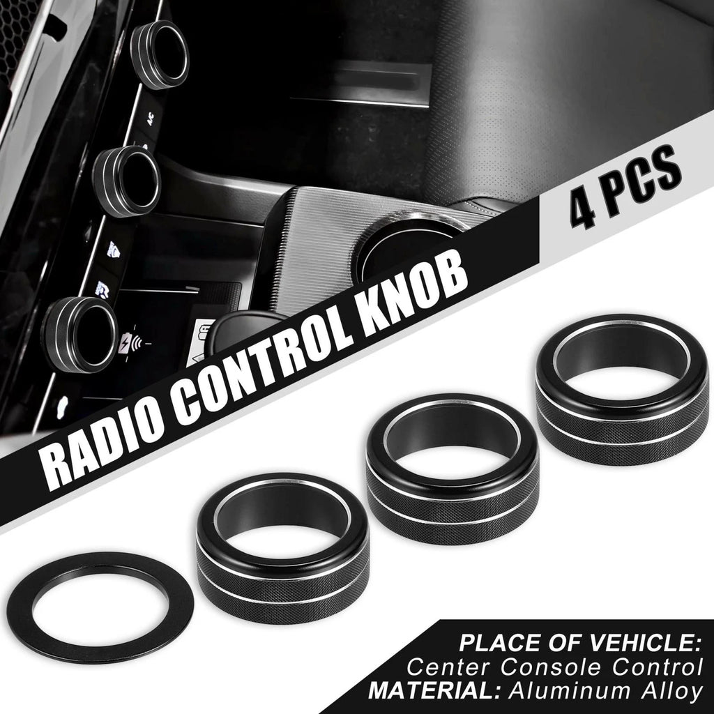 Set of 4 Black Air Conditioner Shift Knob Covers for Honda Civic (2022)