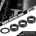 Set of 4 Black Air Conditioner Shift Knob Covers for Honda Civic (2022)