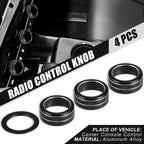 Set of 4 Black Air Conditioner Shift Knob Covers for Honda Civic (2022)