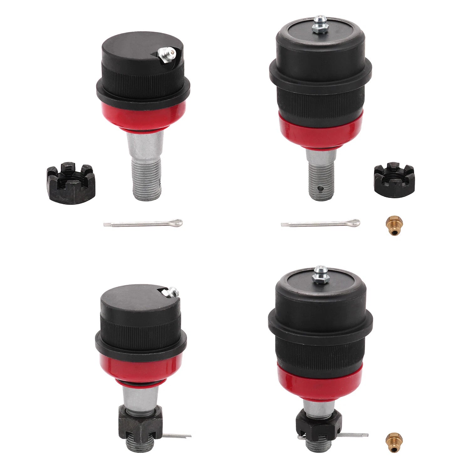 Set of 4 Ball Joints for Jeep Wrangler JK (2007–2018) Dana 30 & 44 Axles