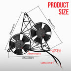 Cooling Radiator Fan for Harley V-Rod VRSC VRSCB VRSCD VRSCDX (2002–2017)