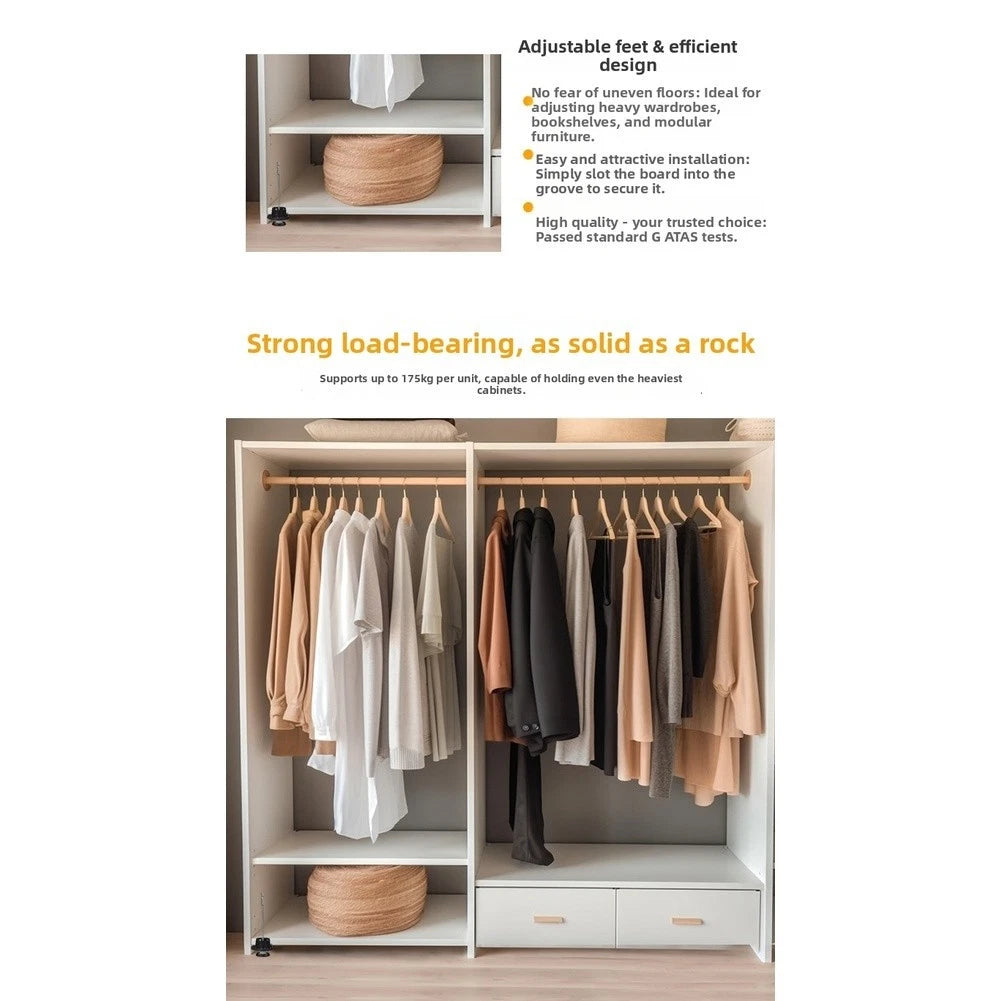 Heavy Duty Adjustable Cabinet Feet for Furniture (175KG Load)
