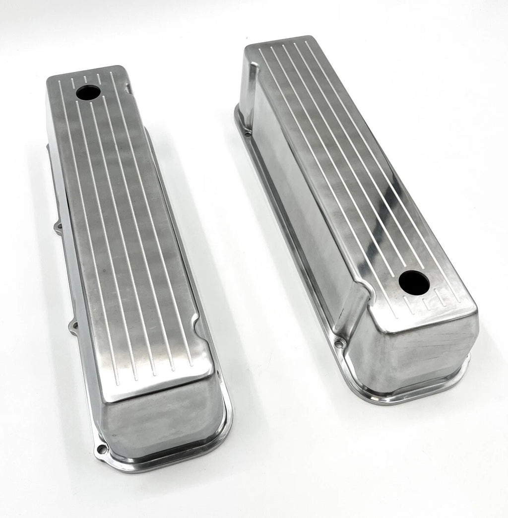 Polished Ball Milled Valve Covers for Big Block Ford BBF 429 460 (1968–1970)