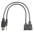 15cm AUX USB Socket Jack Extension Cable Adapter for Universal Car Dash Mount