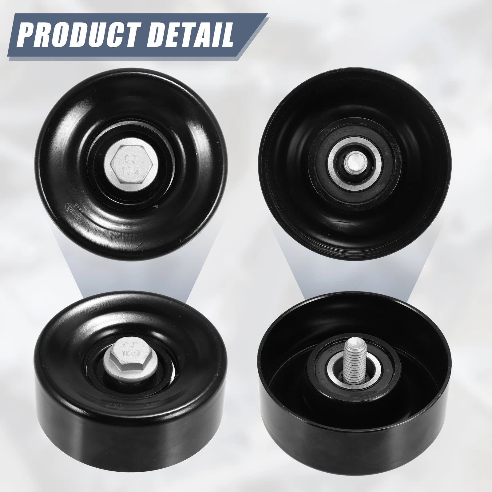 Drive Belt Idler Pulley 252863E001 for Hyundai Santa Fe, Kia Rondo (–)