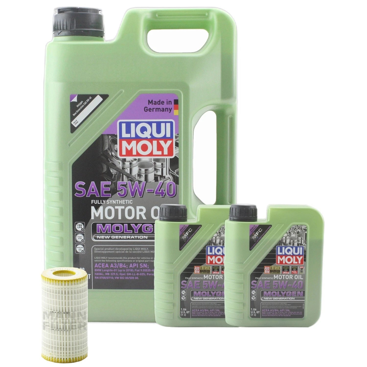 Liqui Moly Molygen New Gen 5W-40 Engine Oil Change Kit for X204 GLK350 (2010–2015)