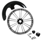 23" Painted Front Fender & Wheel Rim Hub for Harley Touring Road King (2008–2025)