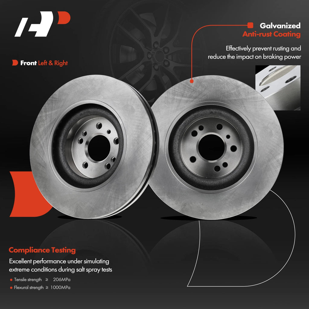 Front Disc Brake Rotors & Ceramic Pads for Mercedes-Benz ML550 (2008–2011)