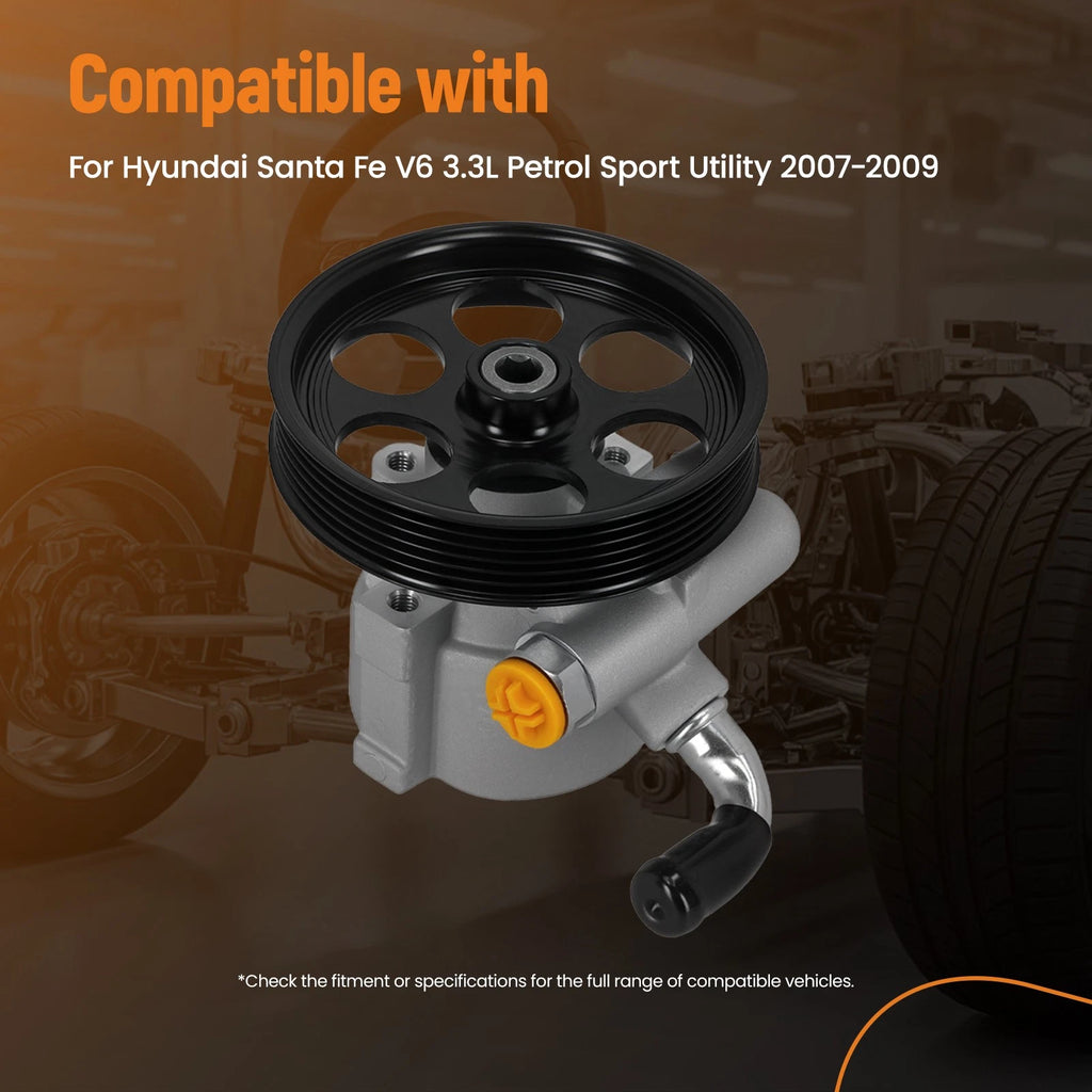 Power Steering Pump w/ Pulley for Hyundai Santa Fe V6 3.3L (2007–2009) 571000W500