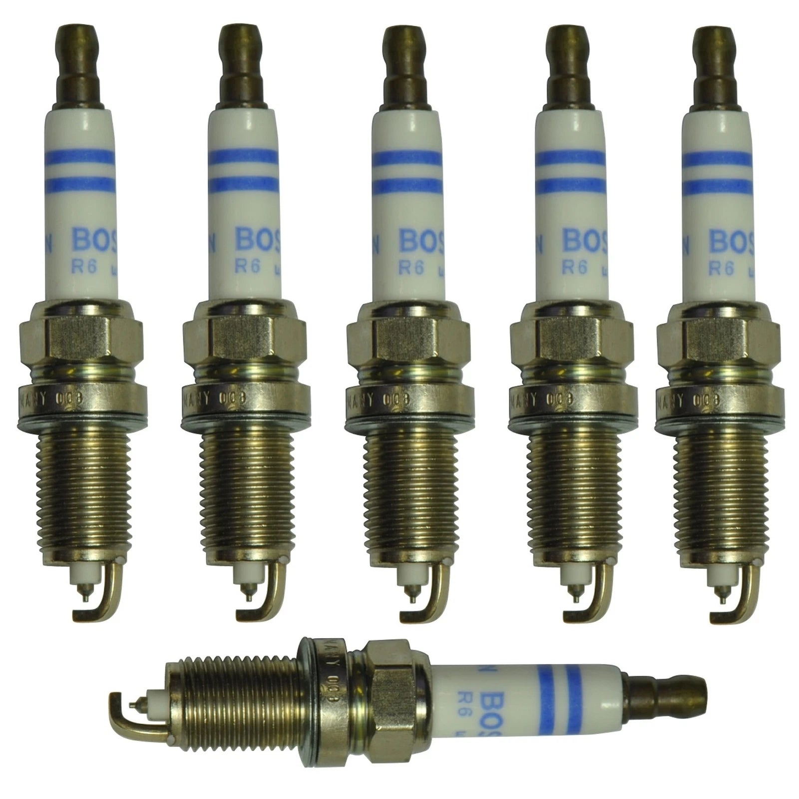 Set of 6 Bosch OE Fine Wire Double Platinum Spark Plugs for Audi Mitsubishi