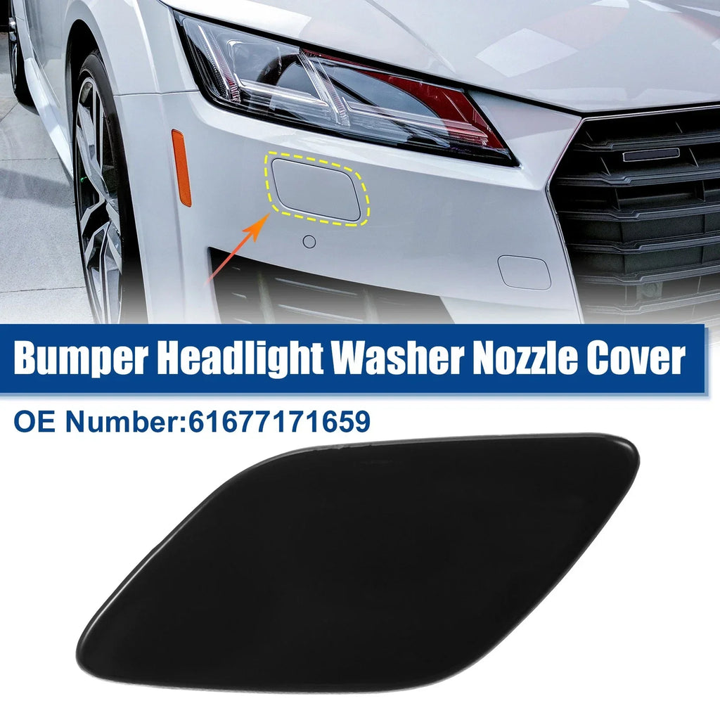 1 x Front Bumper Headlight Washer Cover Cap for BMW 335i Glossy Black