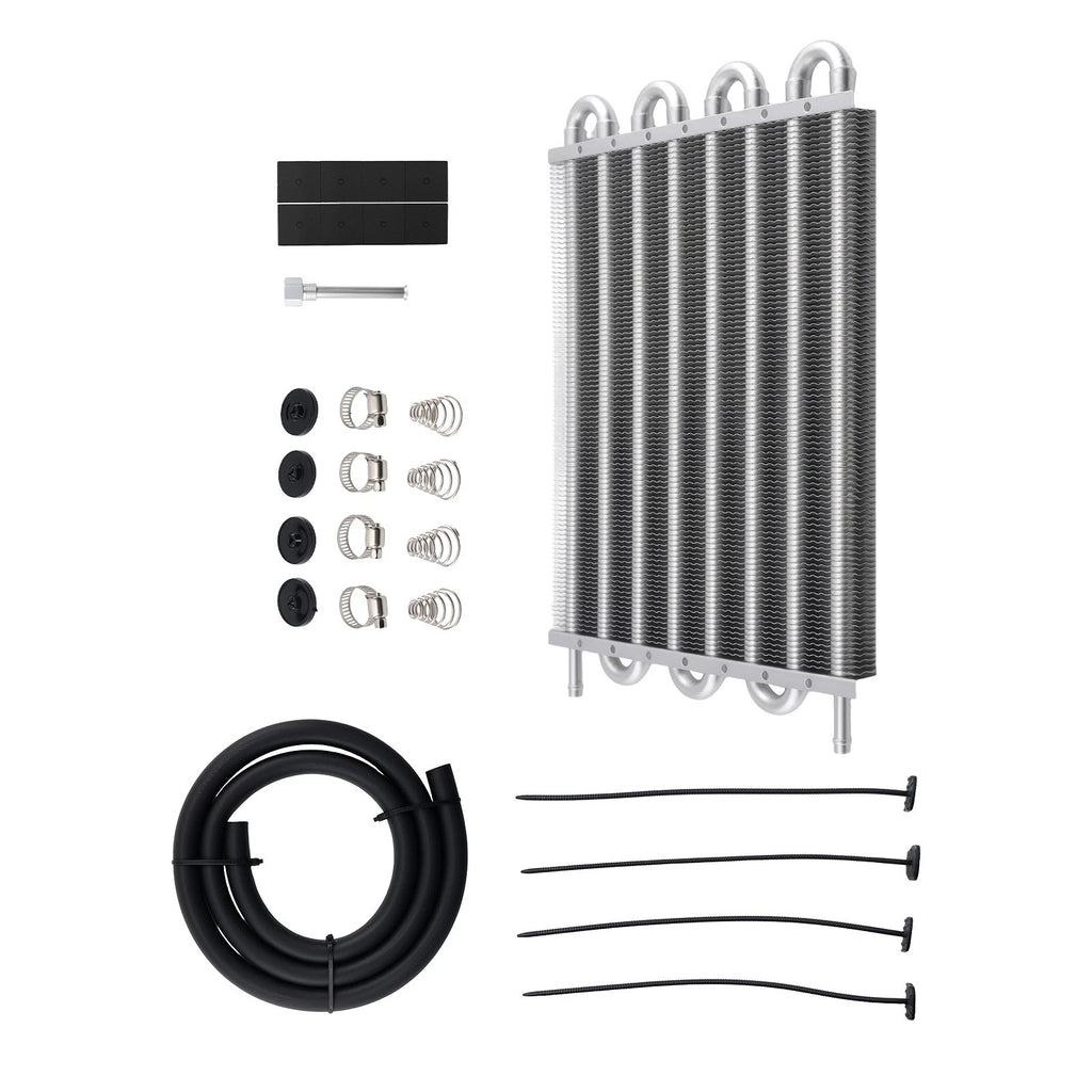 8 Row Aluminum Remote Transmission Oil Cooler Radiator Kit Universal