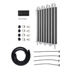 8 Row Aluminum Remote Transmission Oil Cooler Radiator Kit Universal