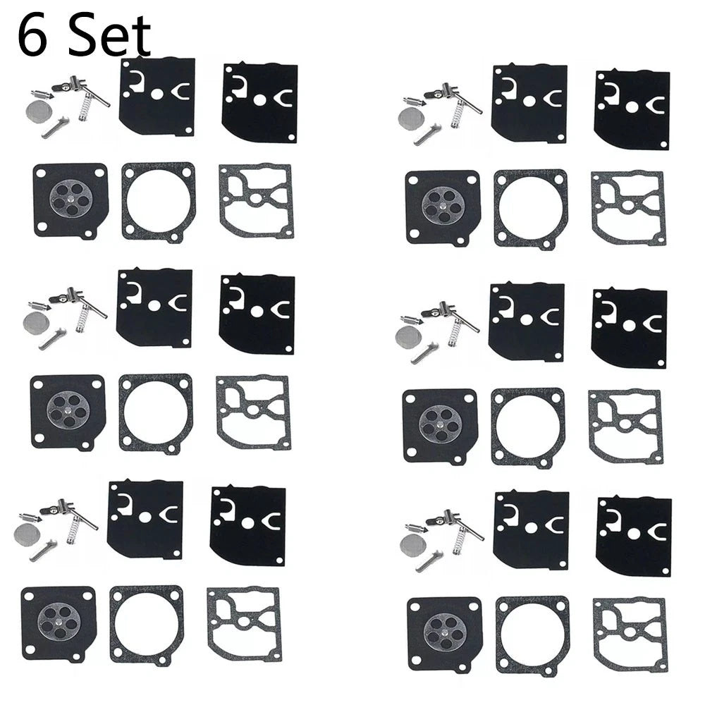 Set of 6 Carburetor Repair Kits for ZAMA RB-39 Poulan McCulloch Chainsaw