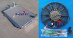 Aluminum Radiator & Fan for 1939 Chevy Hot Rod 350 5.7 V8 (1939)