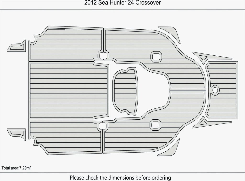 EVA Pads Flooring Mat for Sea Hunter 24 Crossover (2012)