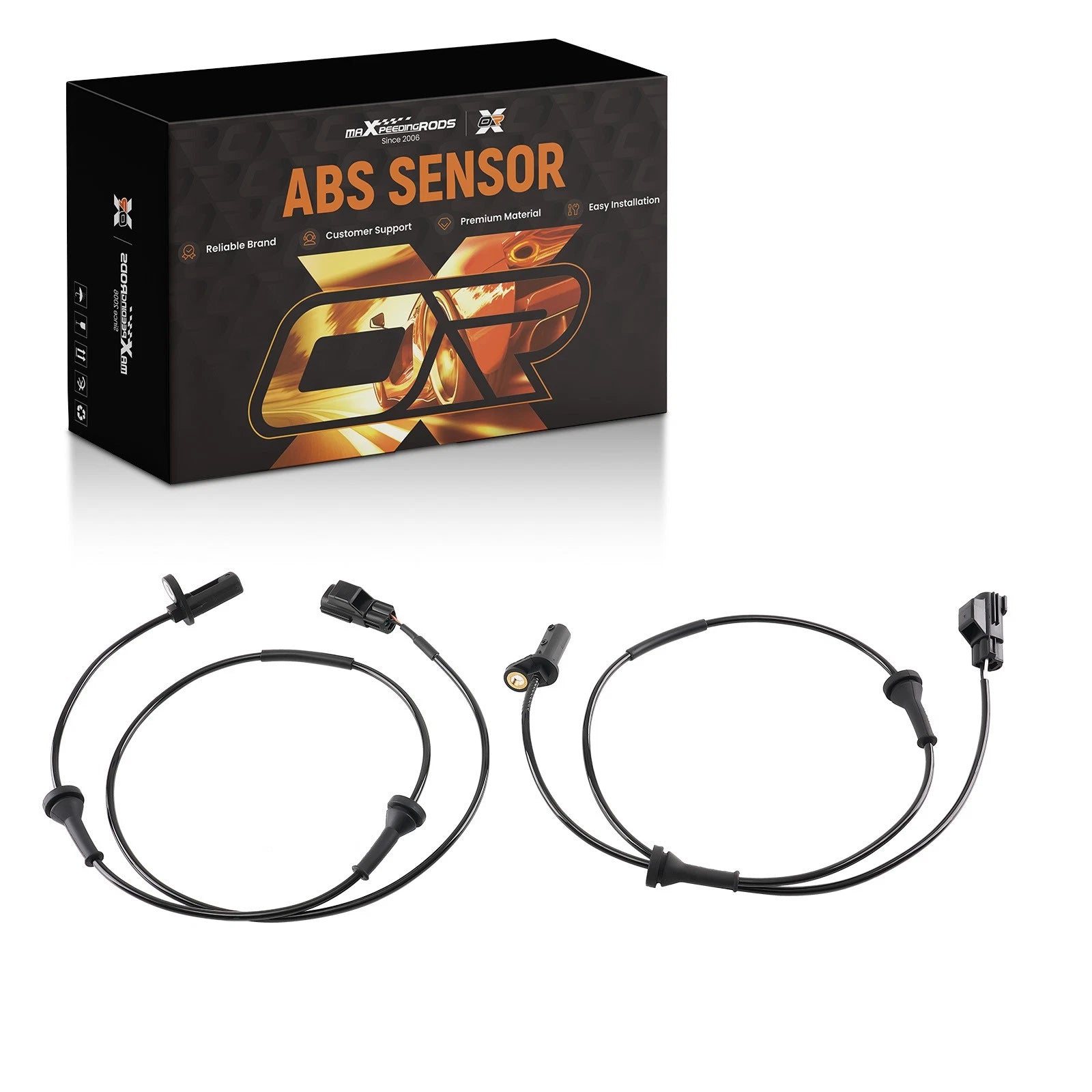2PCS ABS Speed Sensor for Volvo S60 V70 P80 (2000–2010) 30773738