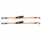 Set of 2 Heavy Duty Ratchet Straps for Secure Tie Downs (2400 lbs)