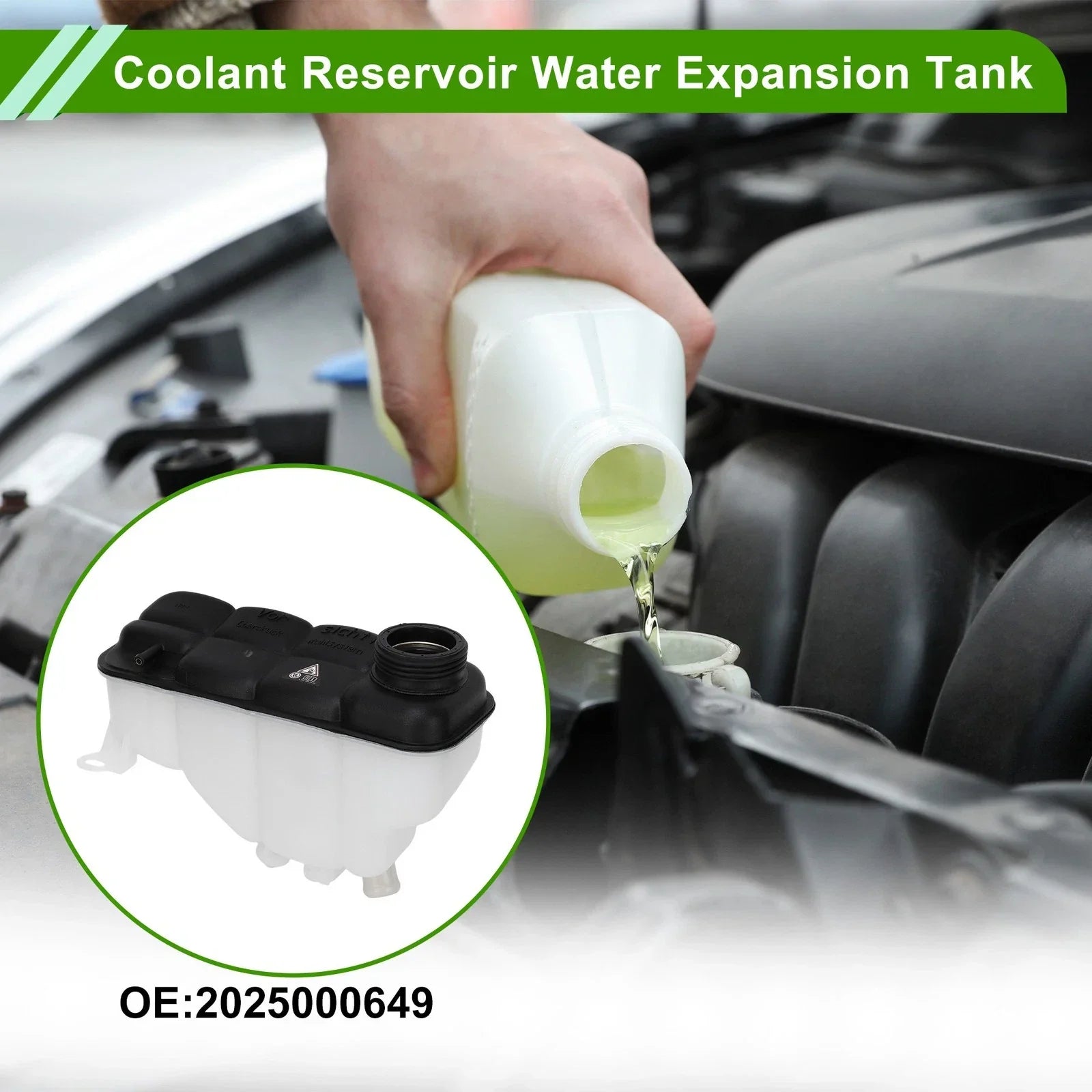 Coolant Expansion Recovery Overflow Tank for Mercedes-Benz C280 (1994-2000)
