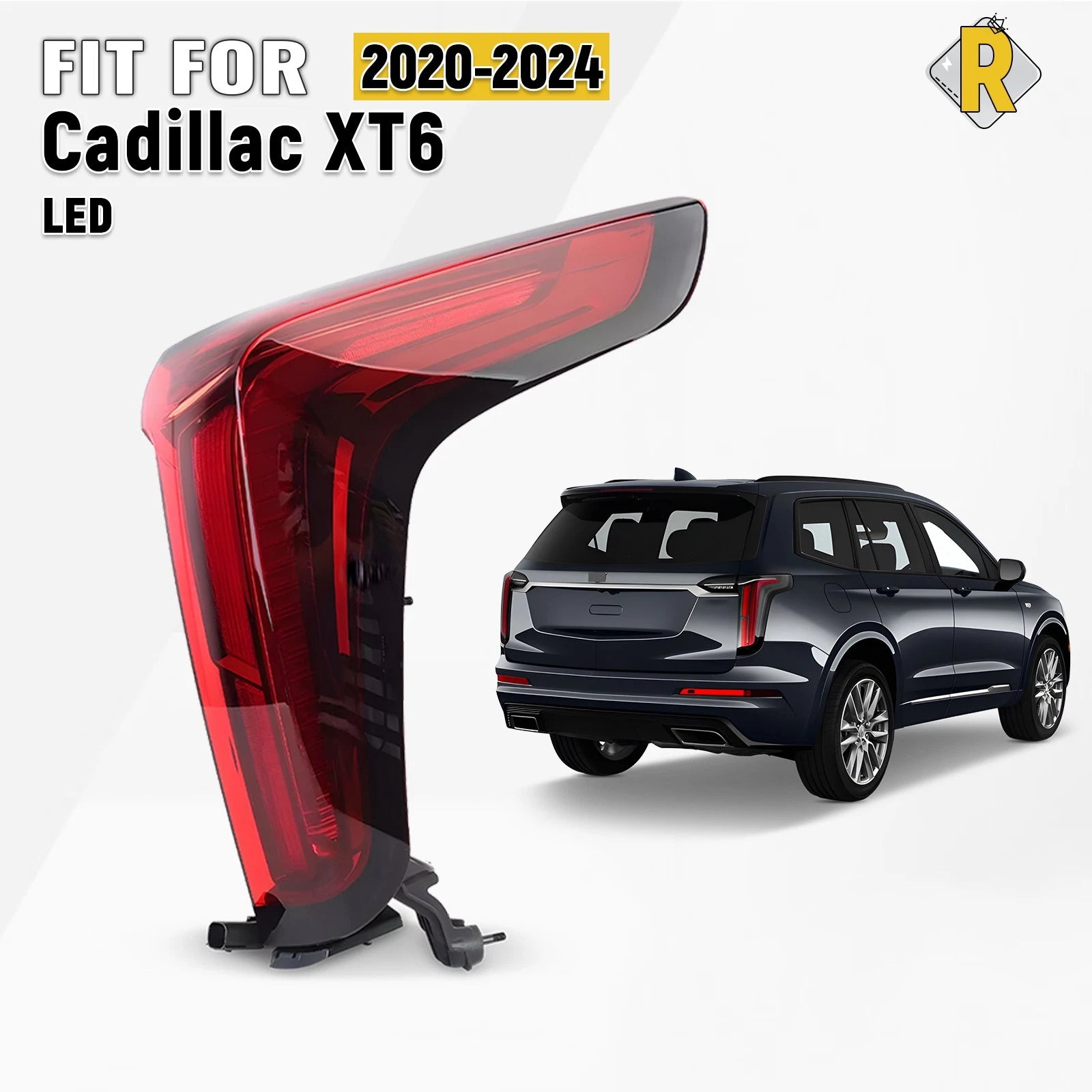 LED Tail Light for Cadillac XT6 (2020–2024) Outer Right Passenger Side W/Bulb