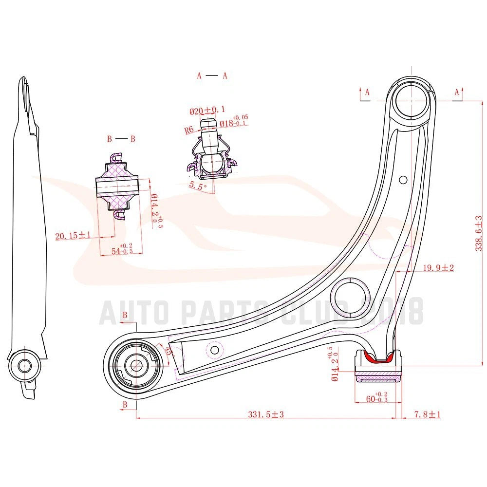 Lower Control Arm Ball Joints Kit for Mazda Tribute (2001–2004)