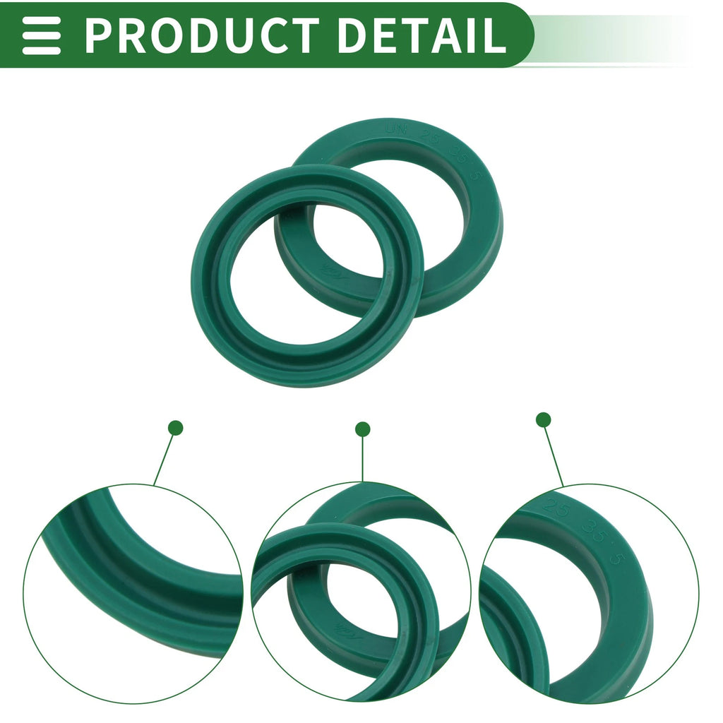 Set of 5 Oil Seal Rotary Shaft Seal 25x35x5mm High Pressure Green