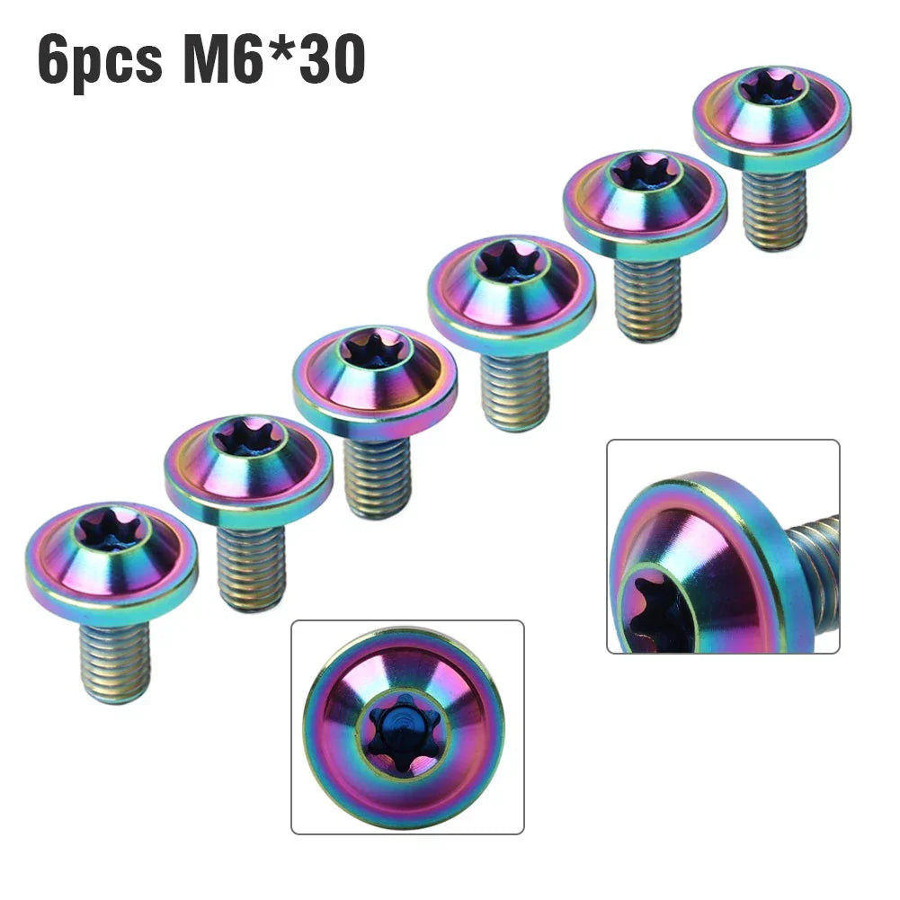 6 x M6x30mm Alloy Torx Head Screws for Motorcycle Bike