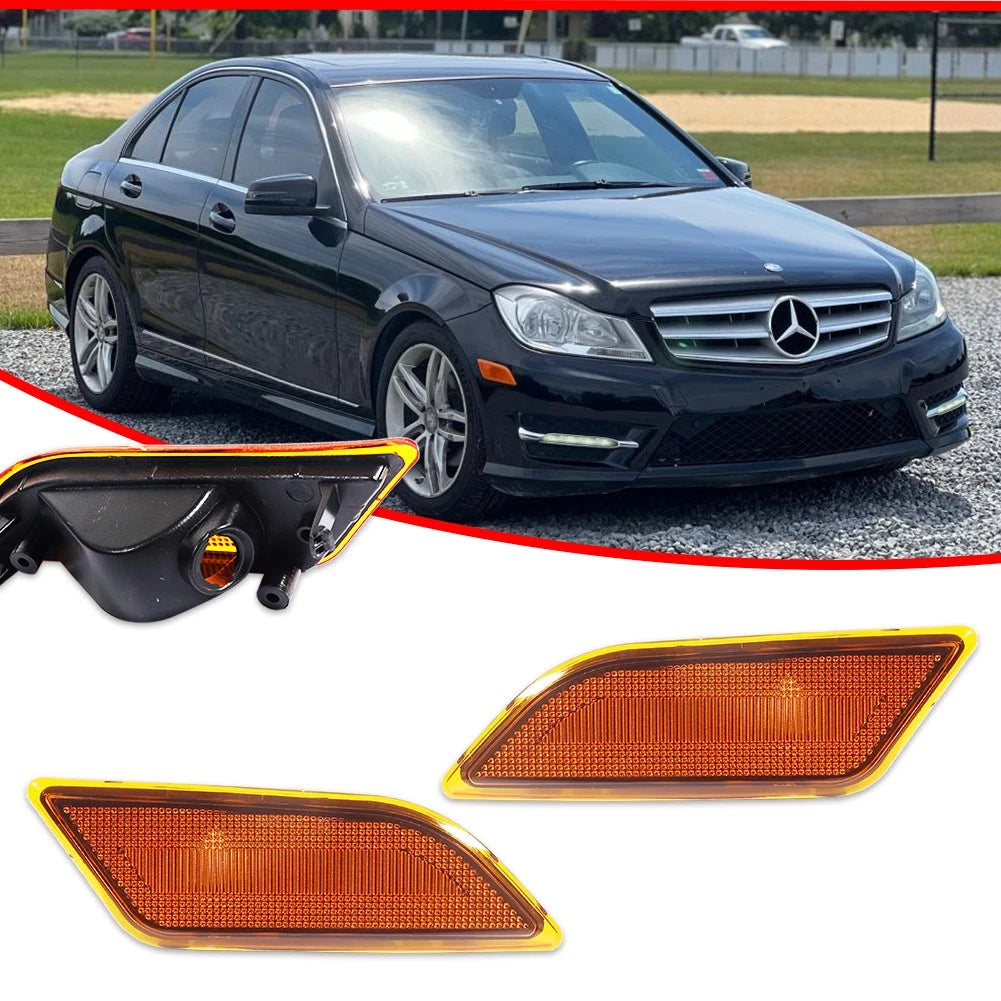OE Amber Lens Front Side Marker Lights for Mercedes W204 C250 C300 (2012–2014)