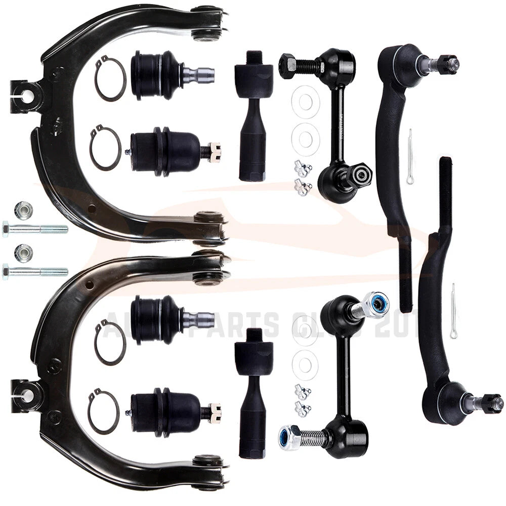 12pc Front Upper Control Arm Kit + Tie Rod for Chevy Trailblazer (2002–2009)