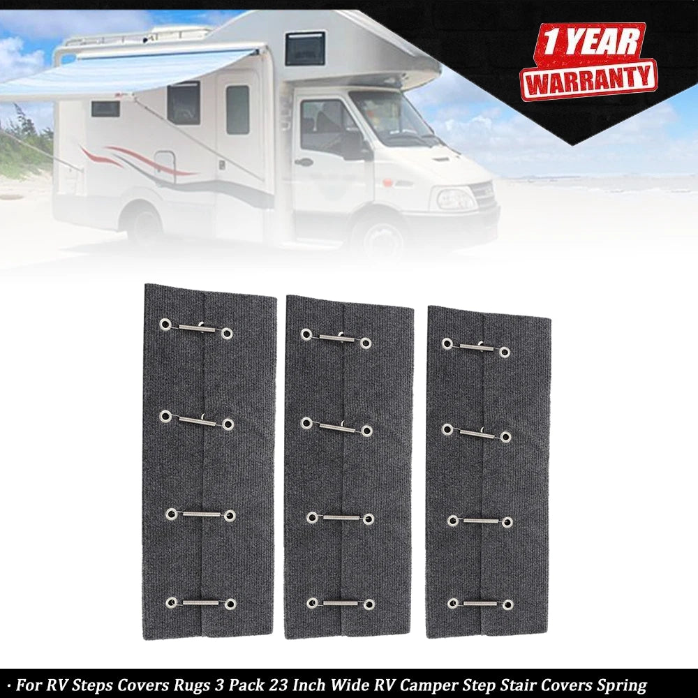 3X RV Step Covers for RV Camper (23 Inch Wide)