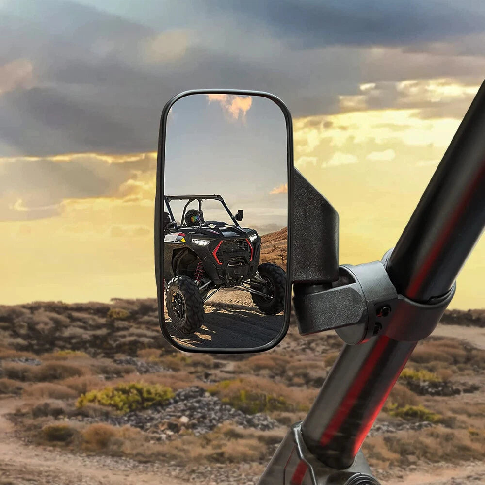 2X Rear Side View Mirrors for UTV Offroad (1.75"/2" Break-Away)