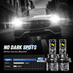 2X H13 LED Headlight Bulbs for 240W 6500K