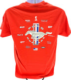 Ford Mustang T-Shirt Red Running Pony Since 1964 for 1965–2024 Models