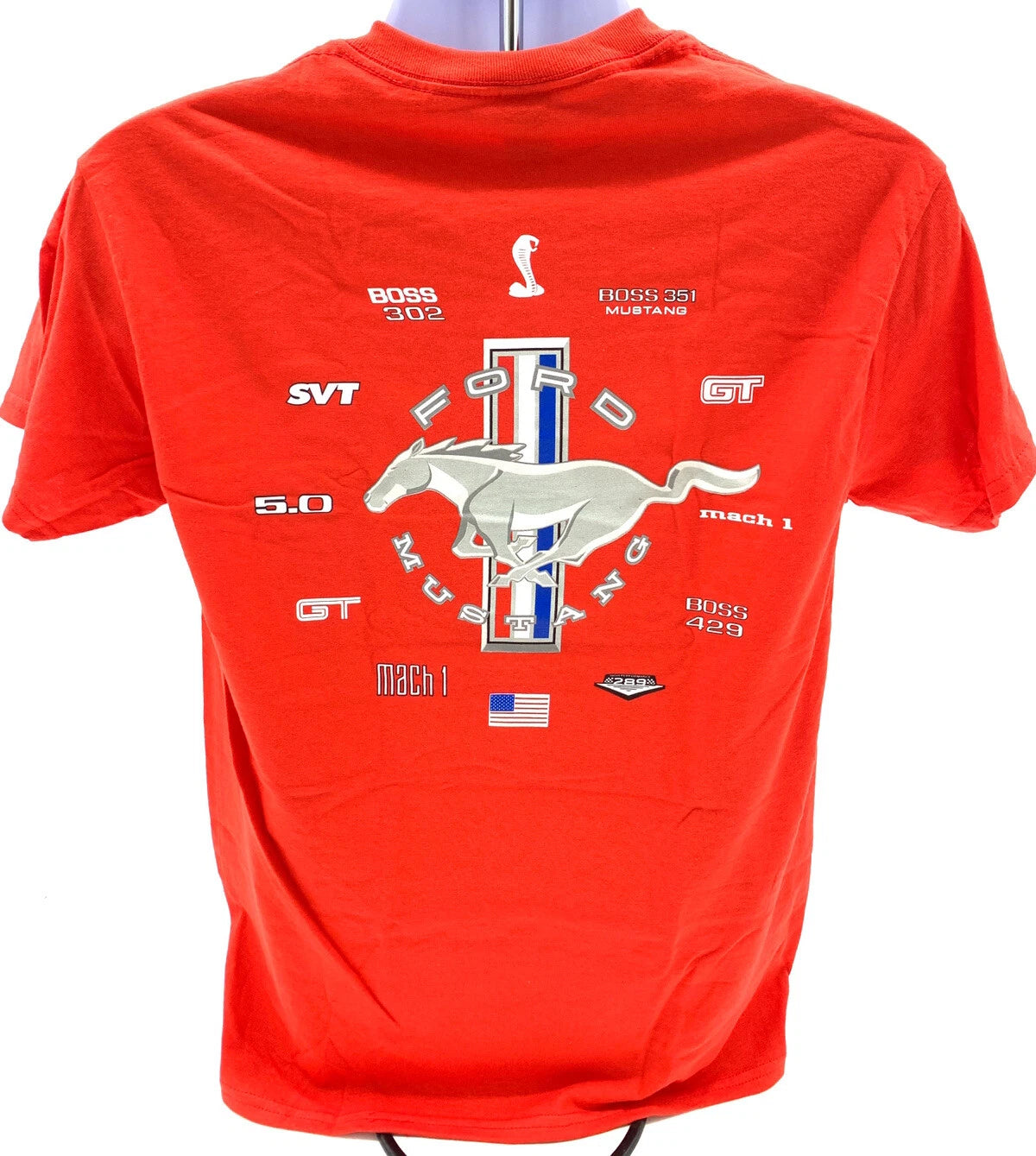 Ford Mustang T-Shirt Red Running Pony Since 1964 for 1965–2024 Models