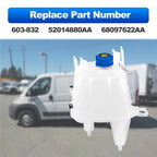 Coolant Recovery Reservoir Tank w/Cap for Ram ProMaster 1500 2500 3500 (2014-2021)