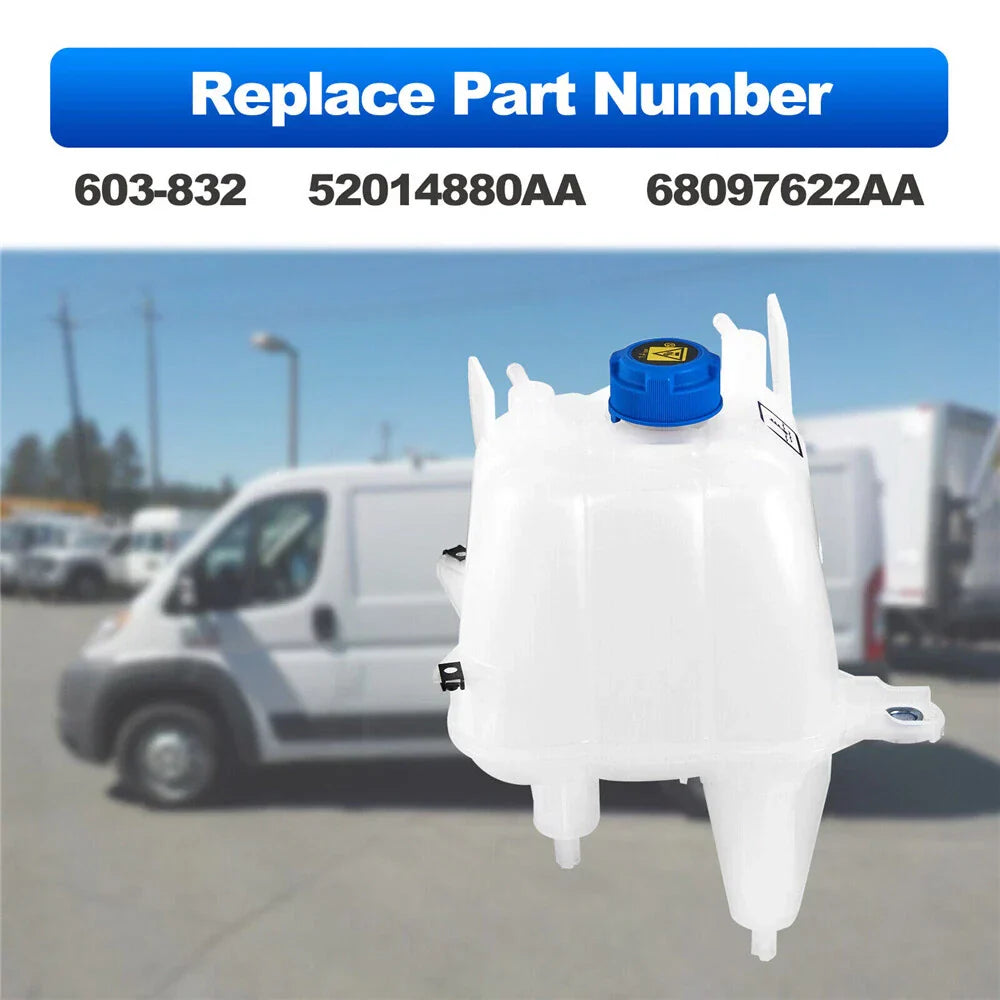 Coolant Recovery Reservoir Tank w/Cap for Ram ProMaster 1500 2500 3500 (2014-2021)