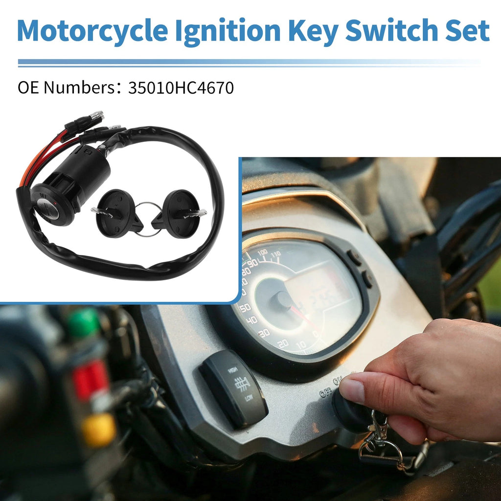 Ignition Key Switch No. 35010HC4670 for Honda FourTrax 300 (1990–2000)