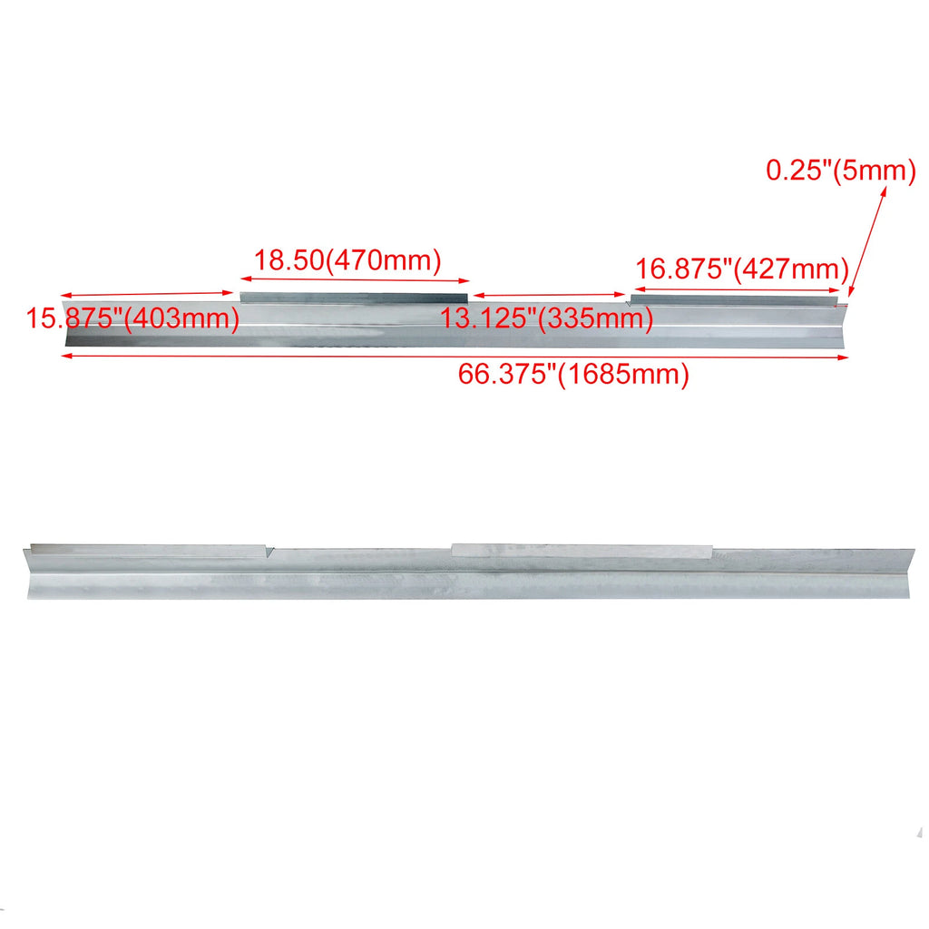 Set of 2 Outer Rocker Panels for Chevy GMC C1500 K1500 Suburban (1992–1999)