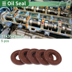 Set of 5 Oil Seal Rotary Shaft Seal FKM Rubber 17x35x5mm