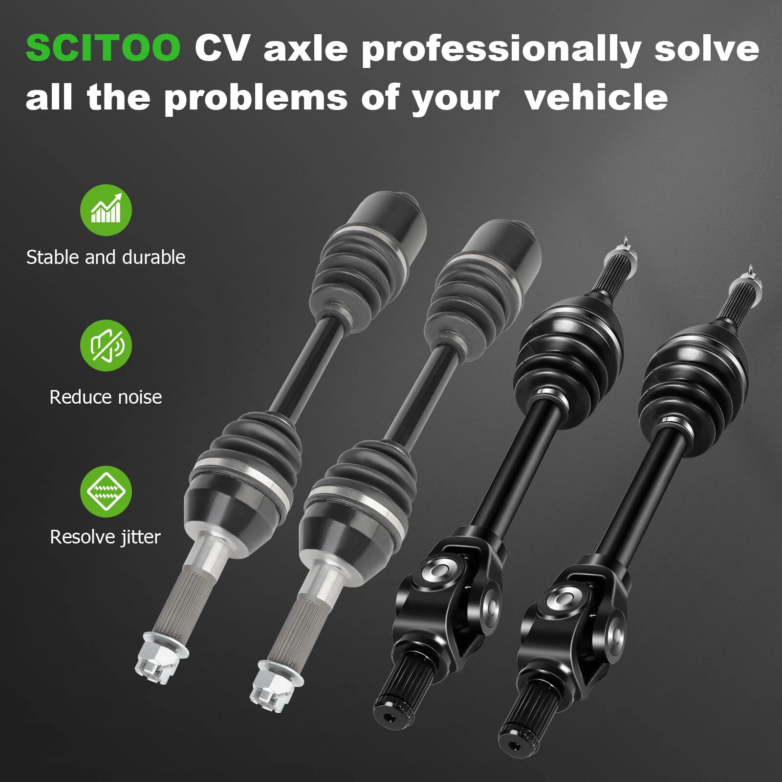 Set of 4 CV Axles for Polaris Sportsman 400 (2004)