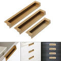 2Pcs Gold Hidden Sliding Door Handle for Cabinet Drawer (Universal)