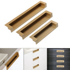 2Pcs Gold Hidden Sliding Door Handle for Cabinet Drawer (Universal)