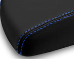 Leather Console Lid Armrest Cover for Hyundai Genesis Sedan (2009–2014) Blue Stitch
