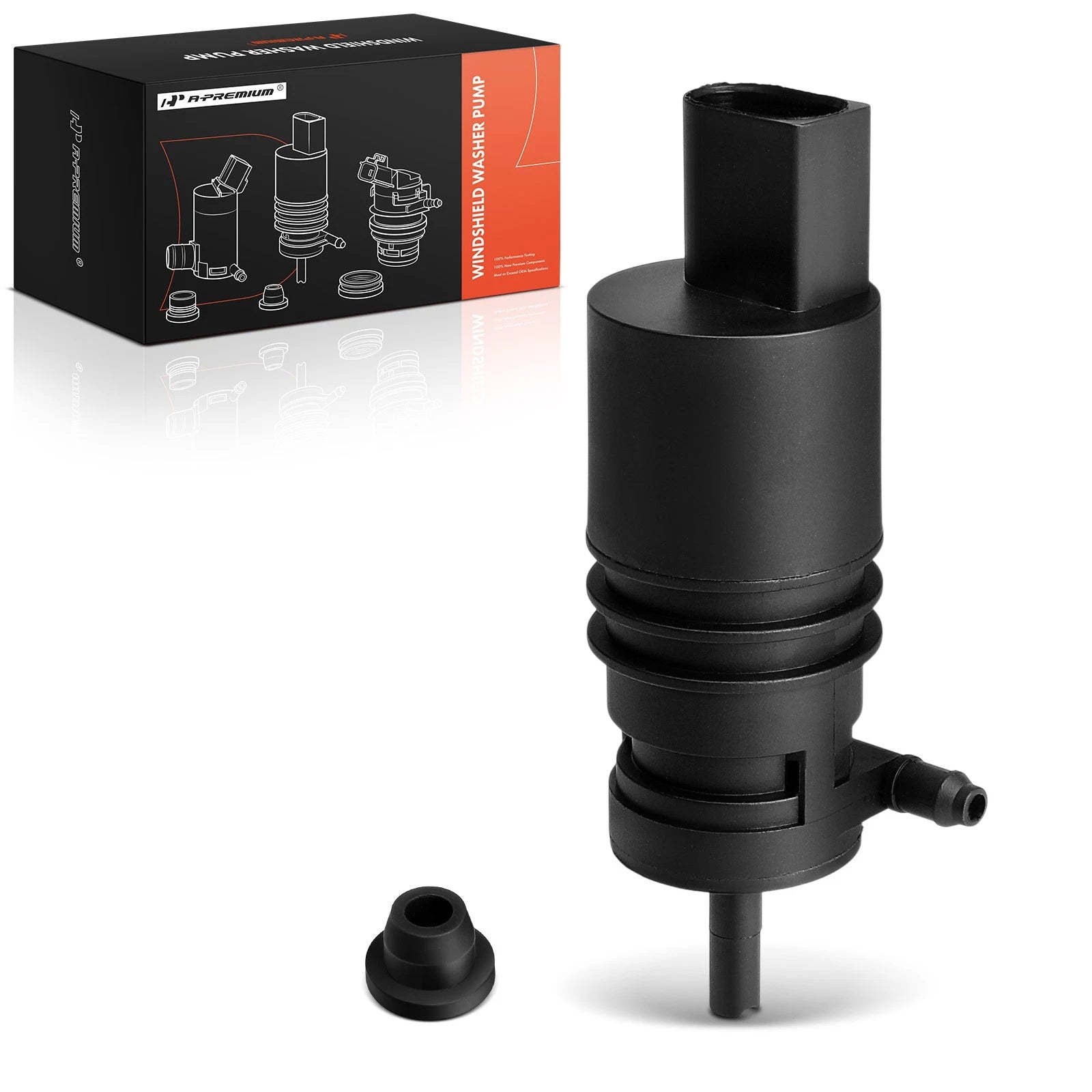 Windshield Washer Pump with Rubber Grommet for Chevy Silverado 